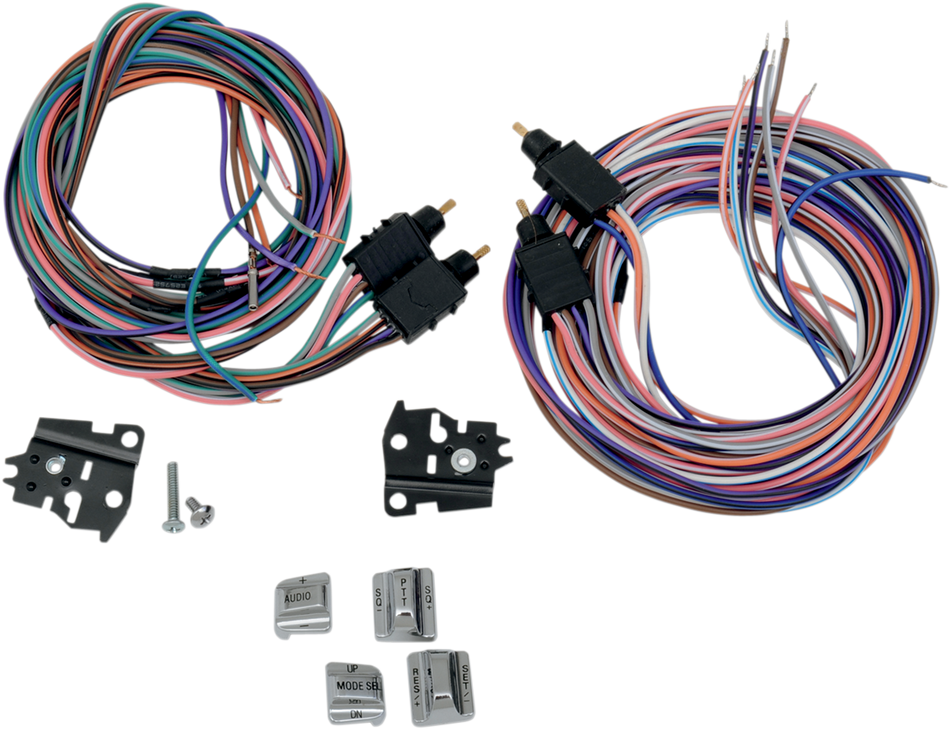 Replacement Radio/Cruise Switch Kit Chrome For Harley-Davidson 1996-2013