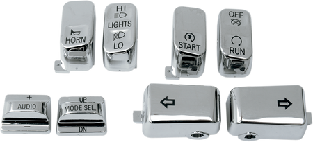 Chrome Replacement Switch Cap Kit | 0616-0129 | Harley 1996-2013