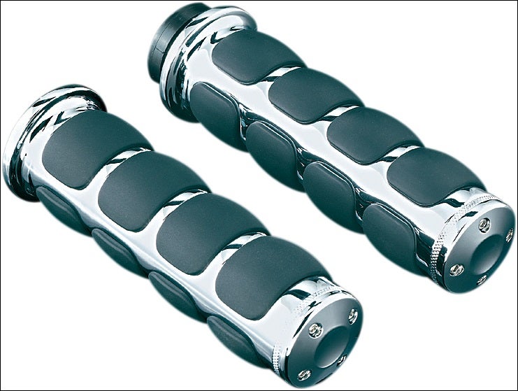 Kuryakyn Chrome ISO-Grips for 7/8" Handlebars Universal Honda Yamaha Can-Am