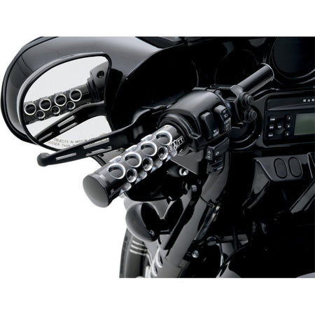 Drag Specialties Matte Black Wide Blade Slotted Hand Levers for Harley 08-13 | 0610-0221