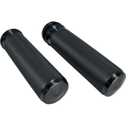 Joker Machine Black Sensor-Type Knurled Hand Grips for Harley Throttle by Wire