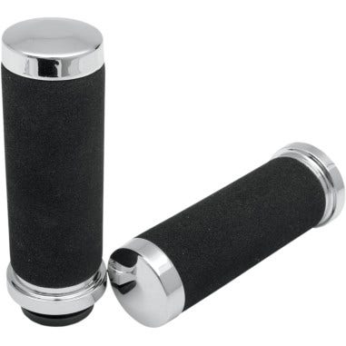 Drag Specialties Black Foam Sundance Hand Grips for Harley Throttle by Wire