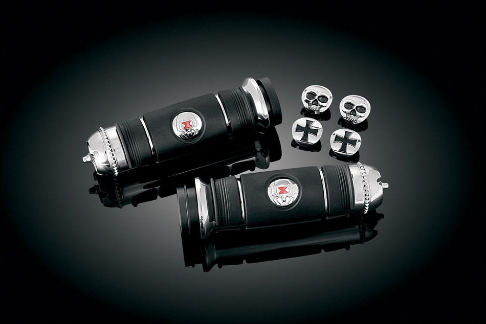 Kuryakyn Chrome Transformer Grips for 1" Handlebars Universal Honda Suzuki