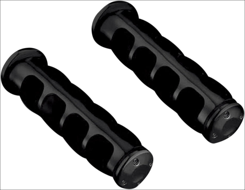 Kuryakyn 6383 Gloss Black ISO-Grips GL1800 Gold Wing F6B w/ Heated Grips