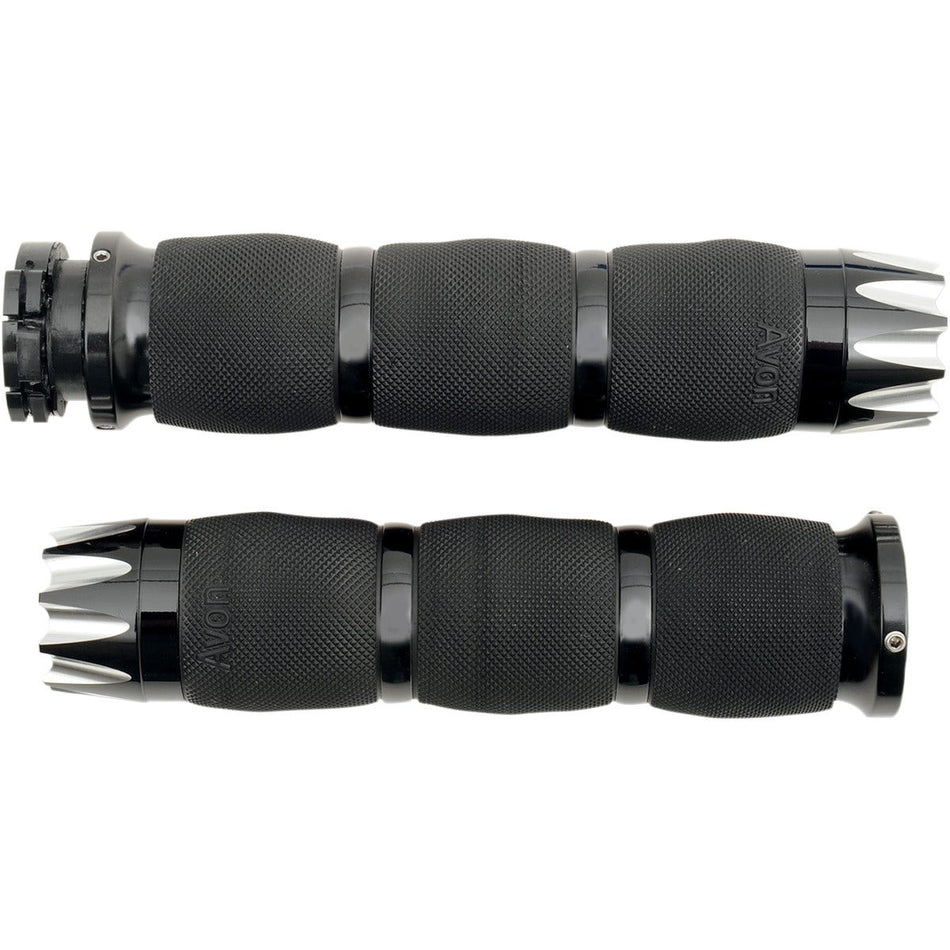 Avon RC Excalibur Black 3 Ring Air Cushion Hand Grips Indian 14-17