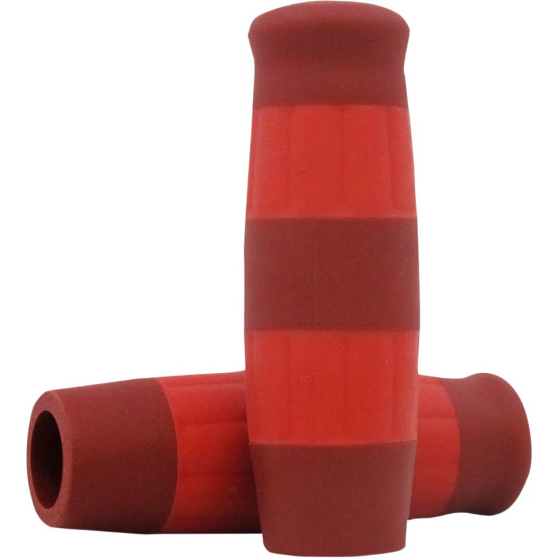 Lowbrow Red & Orange Flying Monkey 1" Krayton Rubber Grips Harley or Custom