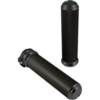 The Speed Merchant Black Alumimum Speed Grips for 1" Bars Harley Cable Throttle