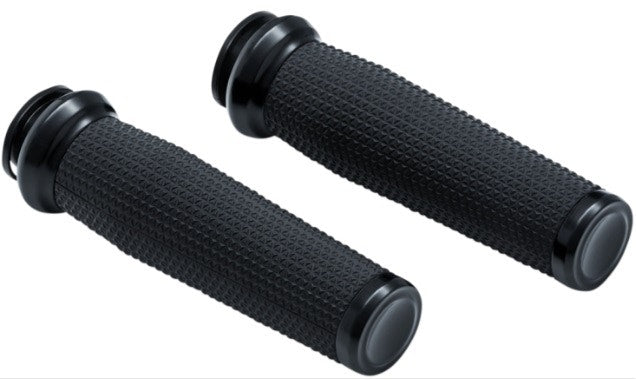 Kuryakyn 5961 Black Thresher Textured Motorcycle Handlebar Grips 18-19 Indian