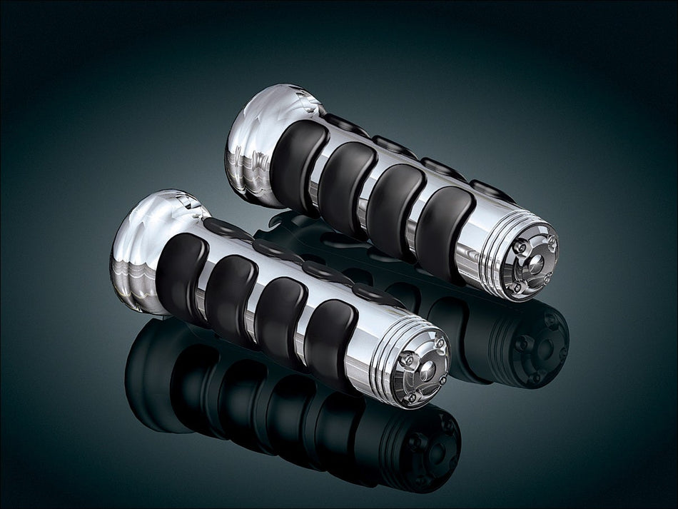 Kuryakyn Chrome ISO-Grips Hand Grips 06-17 GL1800 F6B with Heated Grips