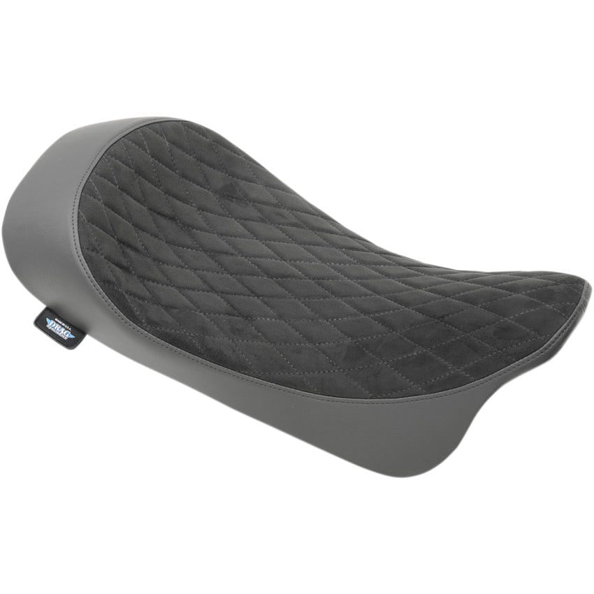 Drag EZ-ON Mount Faux Suede Diamond Stitch Low Profile Seat Harley 08-23 Touring