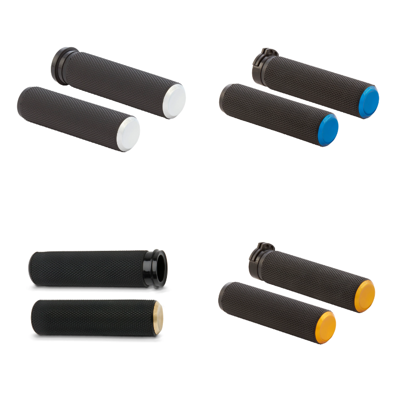 Arlen Ness Knurled TBW Grips 4 Harley 23-24 Road/Street Glide