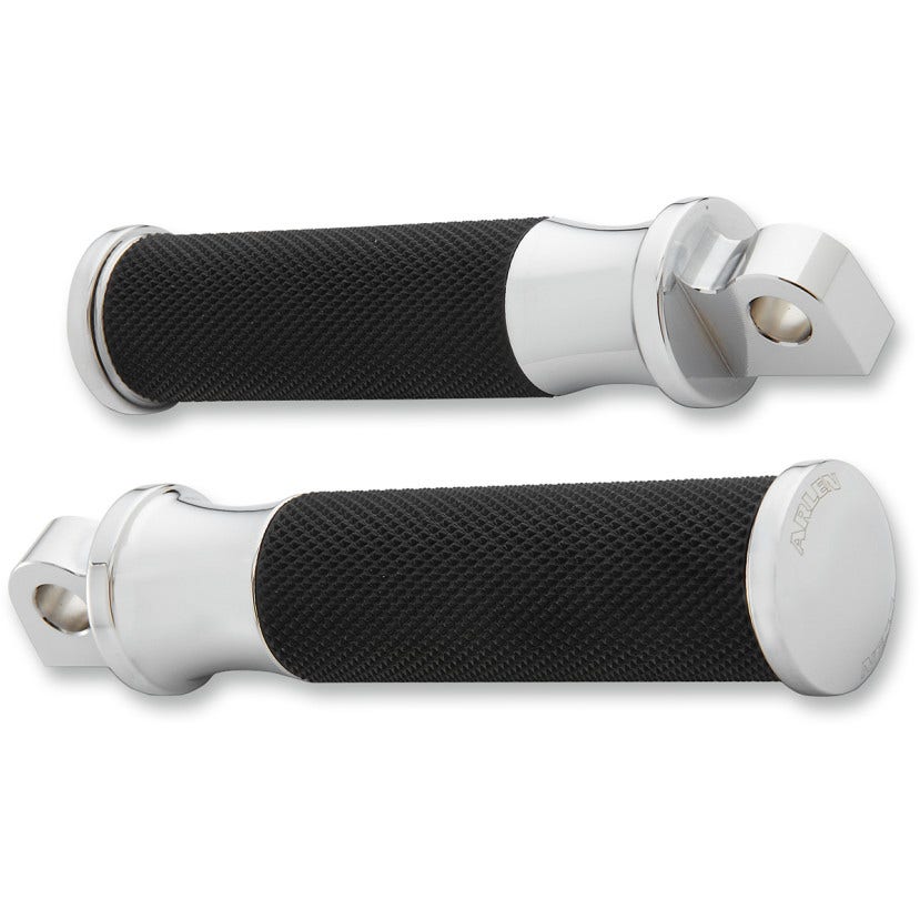 Arlen Ness 07-920 Smooth Chrome Fusion Male-Mount Foot Pegs Harley or Metric