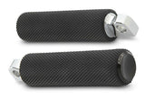 Arlen Ness Knurled Black Fusion Male Mount Foot Pegs for Harley or Metric | 07-925