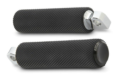 Arlen Ness Knurled Black Fusion Male Mount Foot Pegs for Harley or Metric | 07-925