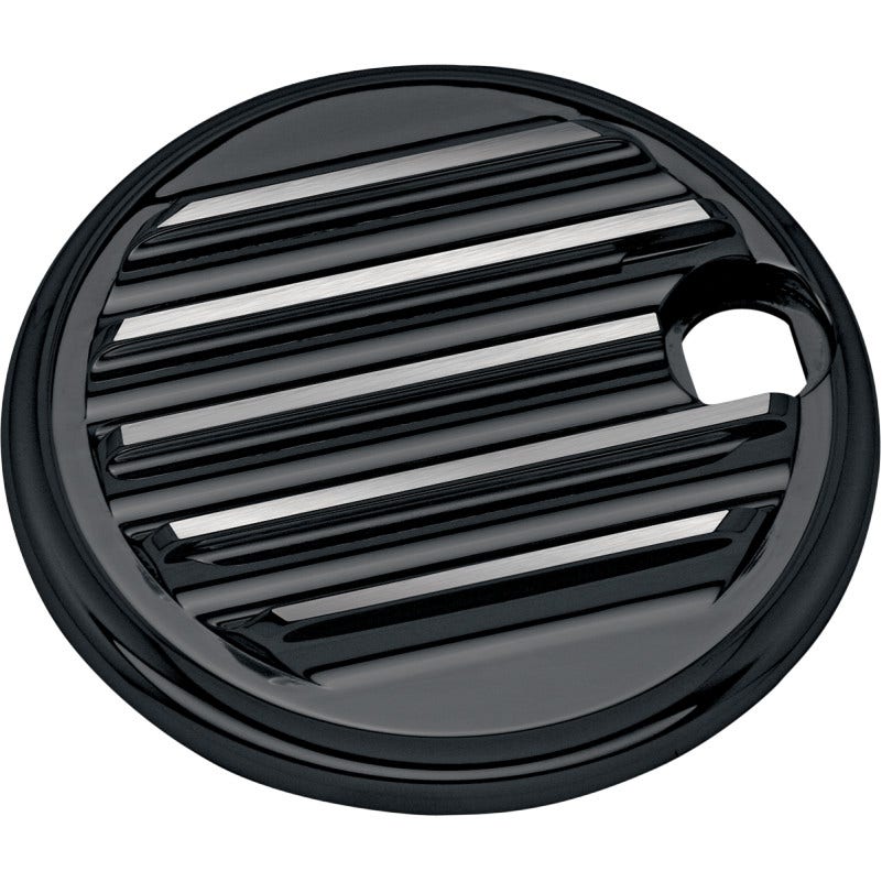 Covingtons Customs Gloss Black Finned Fuel Gas Door Harley Touring 92-07