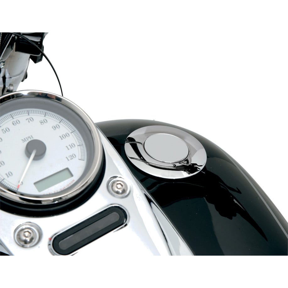 Drag Specialties Chrome Right Side Pop-Up Gas Vented Filler Cap for Harley 96-15 | 0703-0293