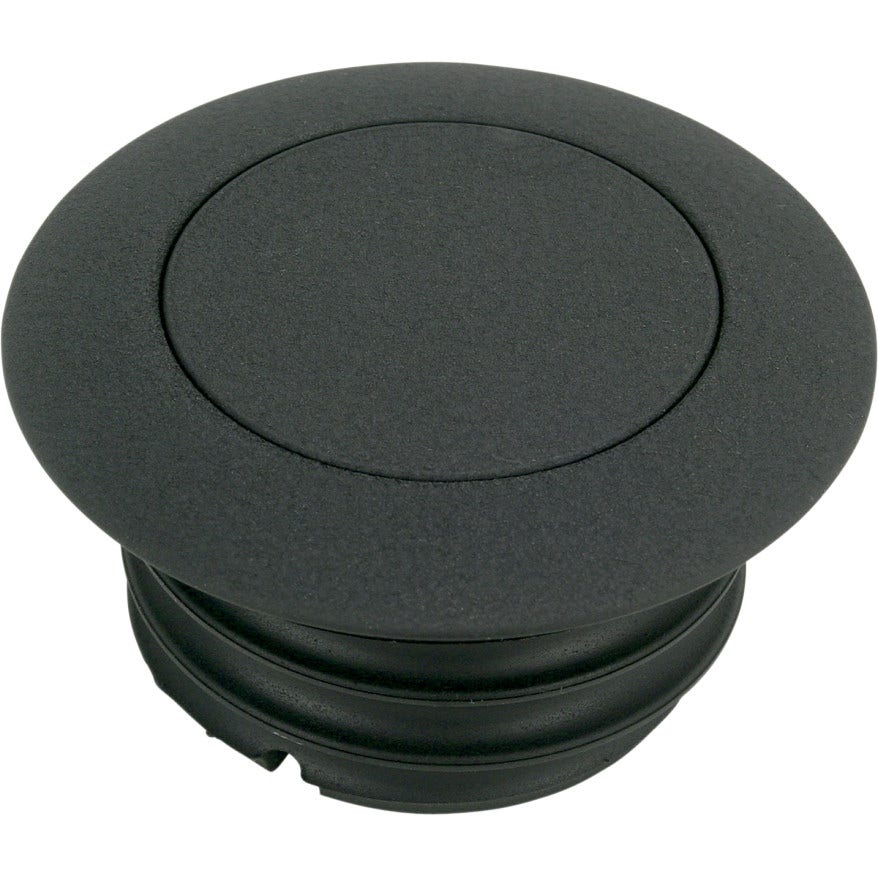 Wrinkle Black Non-Vented Pop Up Screw In Gas Cap for Harley L96-15 2.36" OD