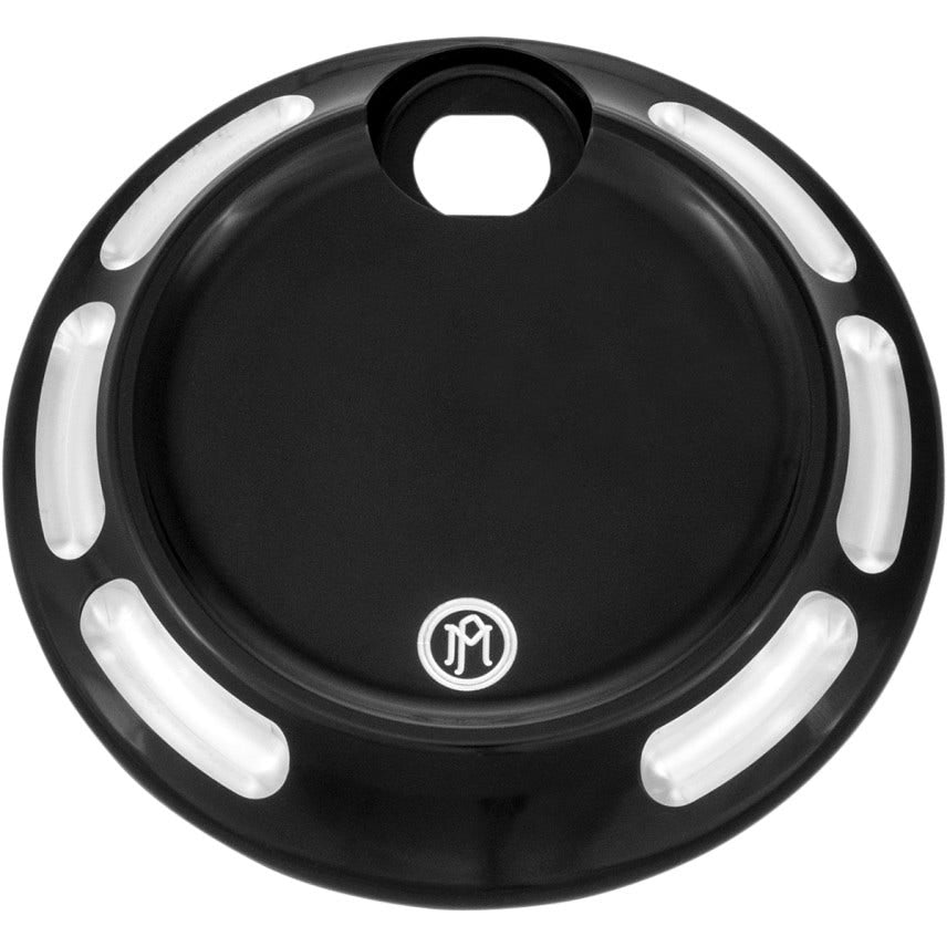 Performance Machine PM  Black Contrast Cut Apex Fuel Door 08-19 Harley Touring