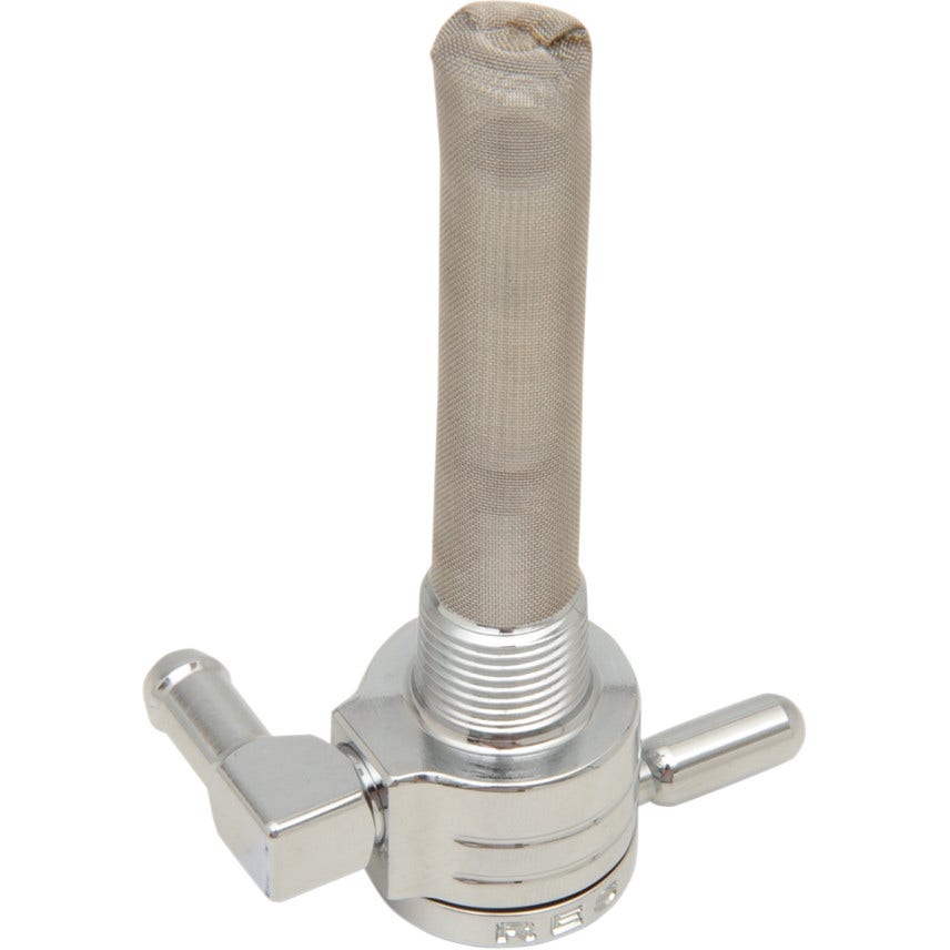 Golan Chrome 22mm Petcock  Backward Rear Outlet Ball Click N Slick for Harley 75-06 | 76-312B-CS