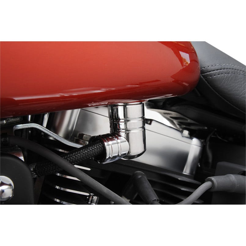 Drag Chrome EFI Fuel Line Fitting Cover for Harley Touring Sportster & Dyna 0706-0210