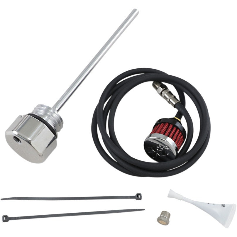 Feuling 3087 Polished Aluminum Vented Oil Dipstick 17-Up Harley M8 Touring