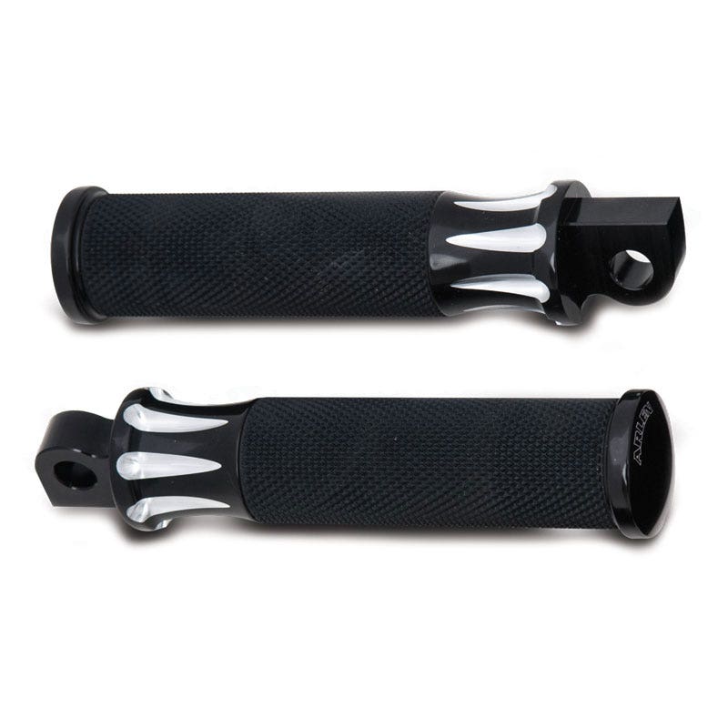 Arlen Ness Black Fusion Male Mount Foot Pegs for Harley or Metric