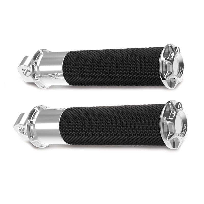 Arlen Ness Beveled Chrome Fusion Male Mount Foot Pegs for Harley or Metric