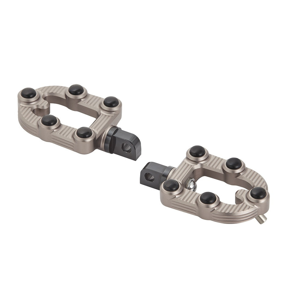 Arlen Ness 07-959 Titanium Billet MX Driver Footpegs Set Harley Softail 18-Up