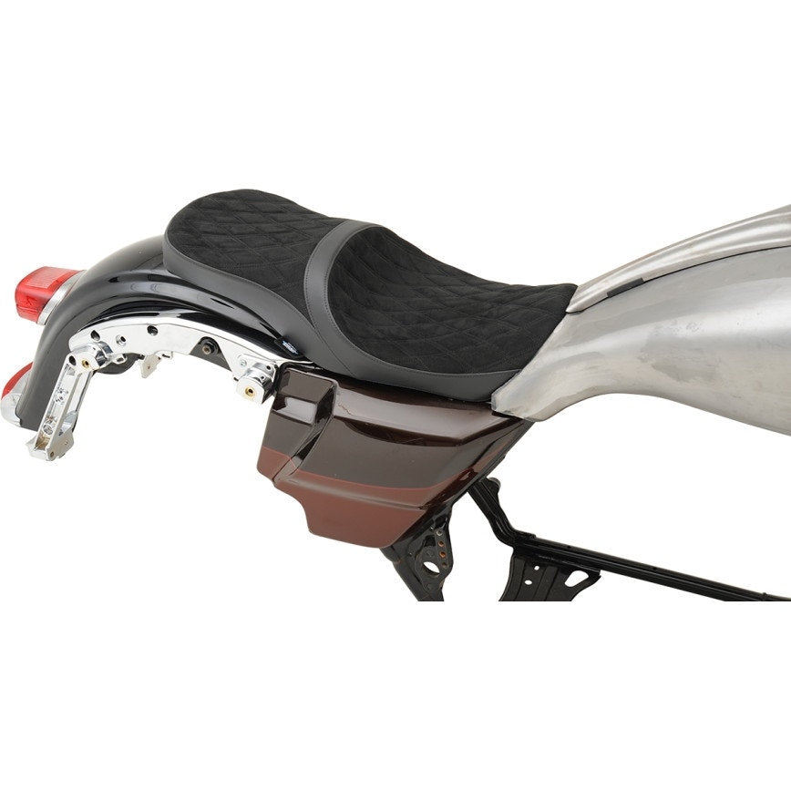 Drag Suede Diamond Low Profile Tour Seat Arlen Ness Winged Gas Tank 08-23 FLH/T