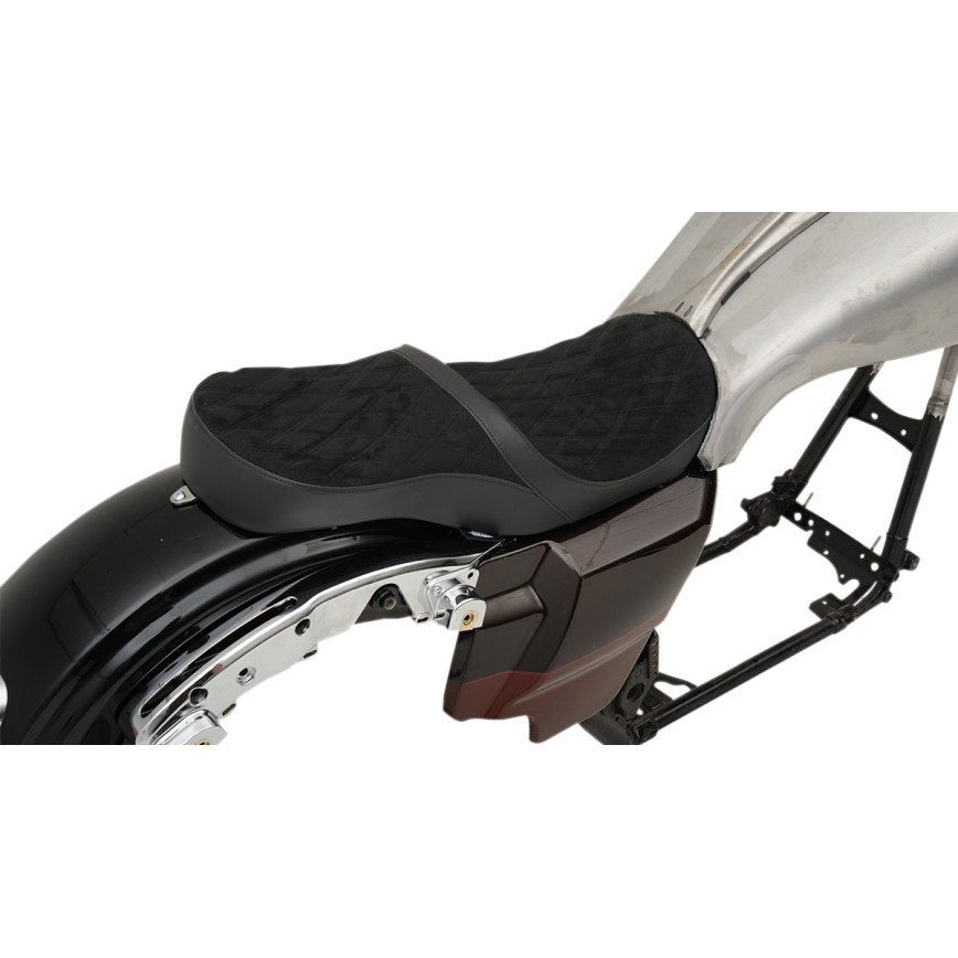 Drag Suede Diamond Low Profile Tour Seat Arlen Ness Winged Gas Tank 08-23 FLH/T