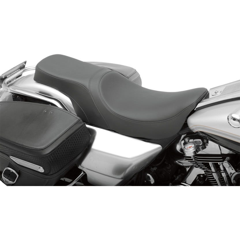 Drag Predator 2-Up Solor Reflective Smooth Stitch Touring Seat Harley 97-07 FLHR