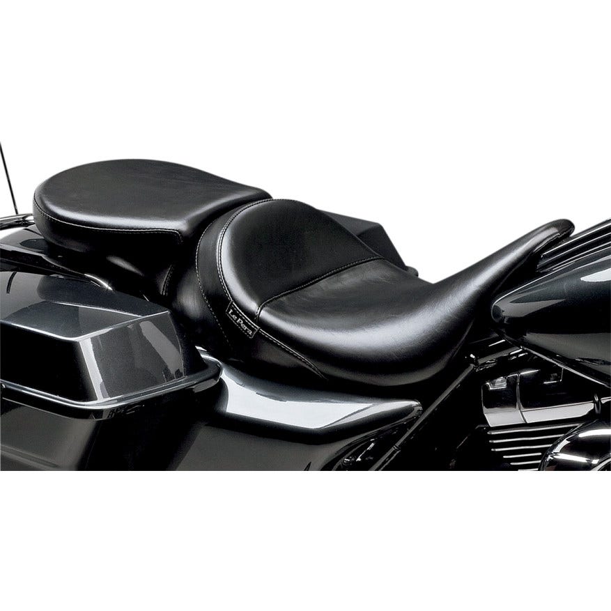 Le Pera Aviator Solo Black Smooth Wide Pillion Pad 13" W for Harley 08-23 FLH/Touring