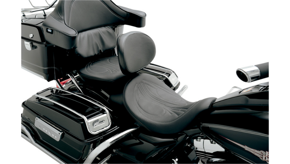Danny Gray Airhawk Bigseat Harley Backrest Drag Stitch W/Gray Thread 08-23 FL