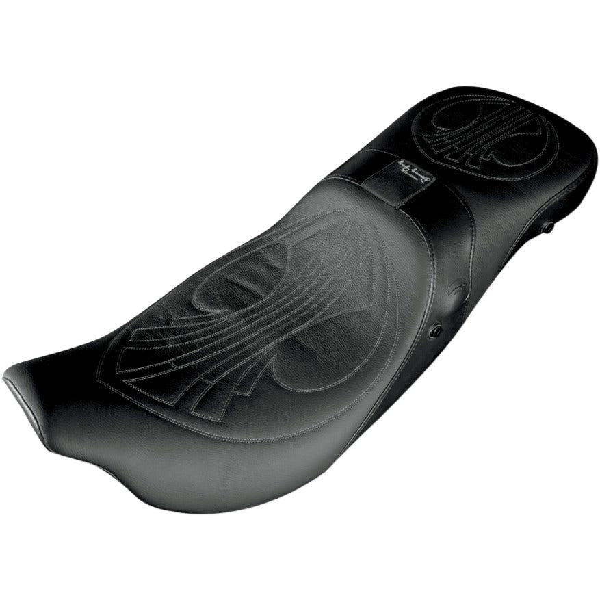 Danny Gray AirHawk Weekday 2-Up XL Seat W Backrest Receptacle Harley FLH/T 08-23