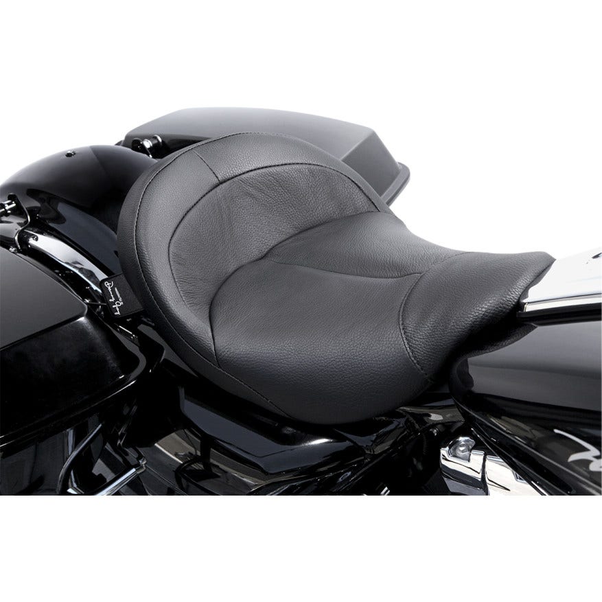 Danny Gray BigIST Black Leather Solo Wide Saddle Seat Harley Touring 08-23