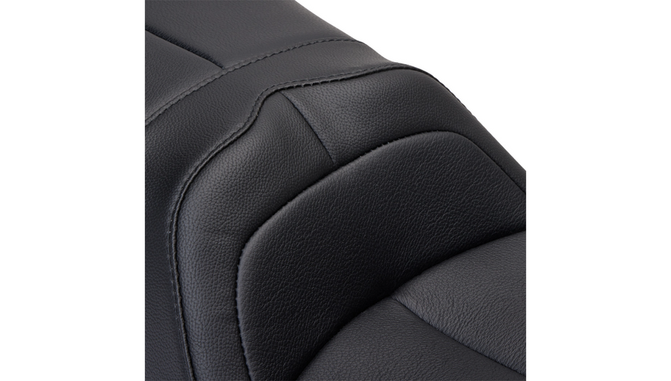 Danny Gray LowIST 2-up Harley Seat Black Leather for 08-23 FL