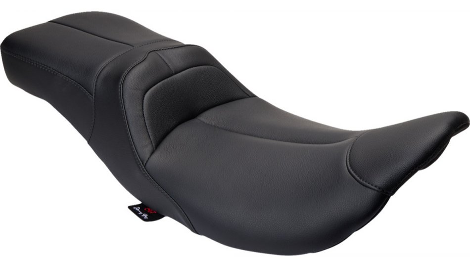 Danny Gray LowIST 2-up Harley Seat Black Leather for 08-23 FL