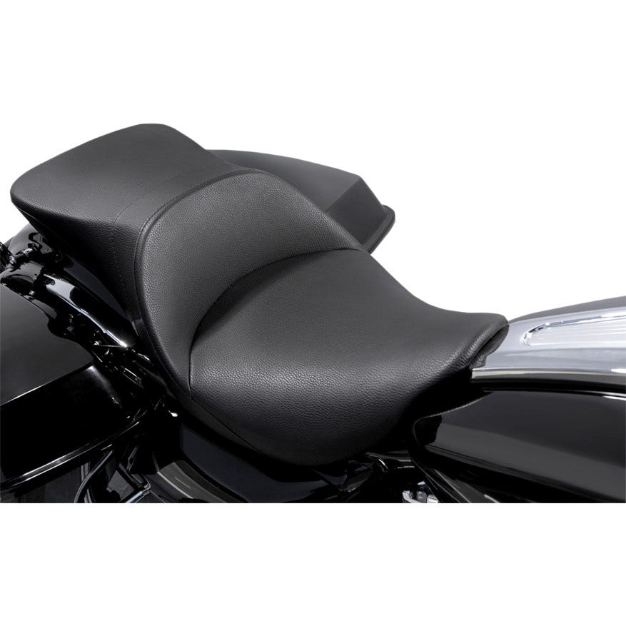 Danny Gray TourIST 2-Up Touring Black Vinyl Seat for Harley FLH/T 08-23