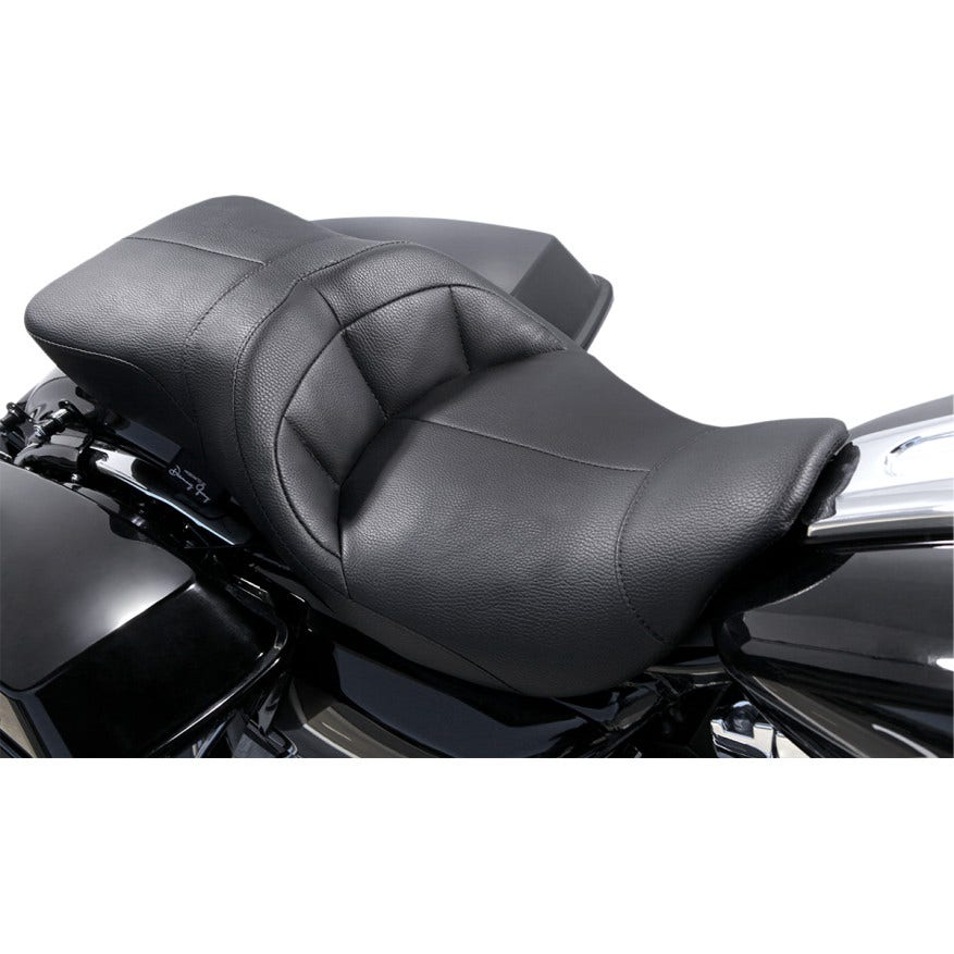 Danny Gray TourIST 2-Up Air Touring Black Vinyl Seat for Harley FLH/T 08-23