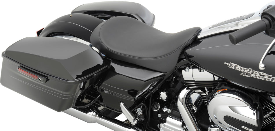 Drag Specialties Low Profile Smooth Stitch Black Solo Seat Harley Touring 08-23