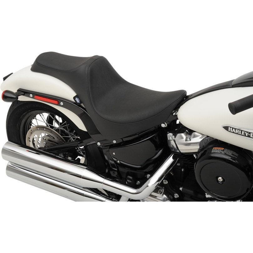 Drag Specialties Black Smooth Predator 3 2-Up Seat Saddle 18-23 Harley Softail