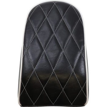 Le Pera Bare Bones Pillion Pads White Diamond Stitch Pillion Pad Softail 18-23 FLFB/FLFBS