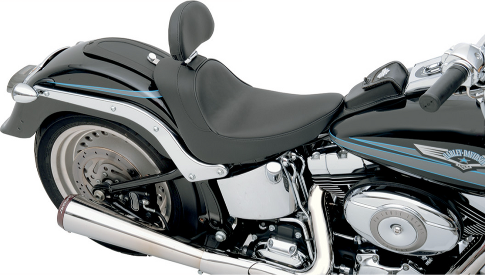 Drag Solo Smooth Harley Seat With EZ Glide 2 Backrest Option 06-17 FL/FX