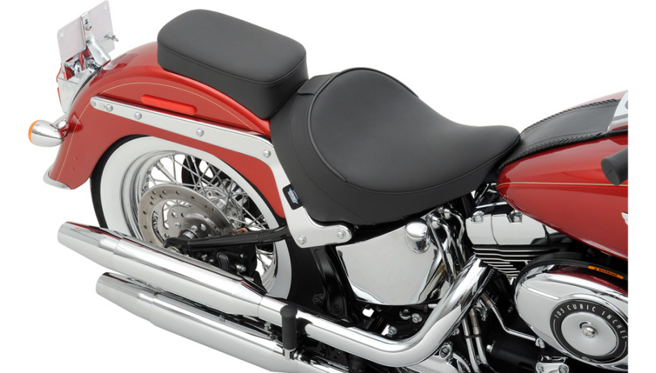 Drag Solo Smooth Harley Seat With EZ Glide 2 Backrest Option 00-17 FLST