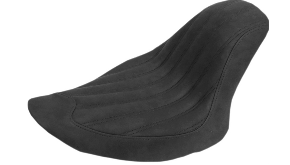 Saddlemen Knuckle Ribbed Solo Black Seat 4 Harley 06-09 FXST 07-17 FLSTF/FLSTFB