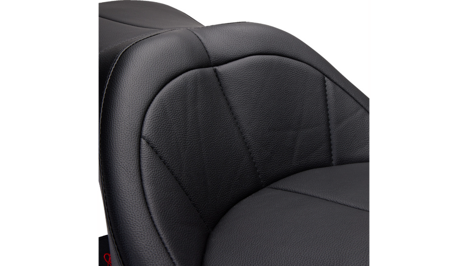Danny Gray Tourist 2-up Air Black Vinyl Seat 4 Harley Softail 06-10 FXST 07-17 FLSTF/B