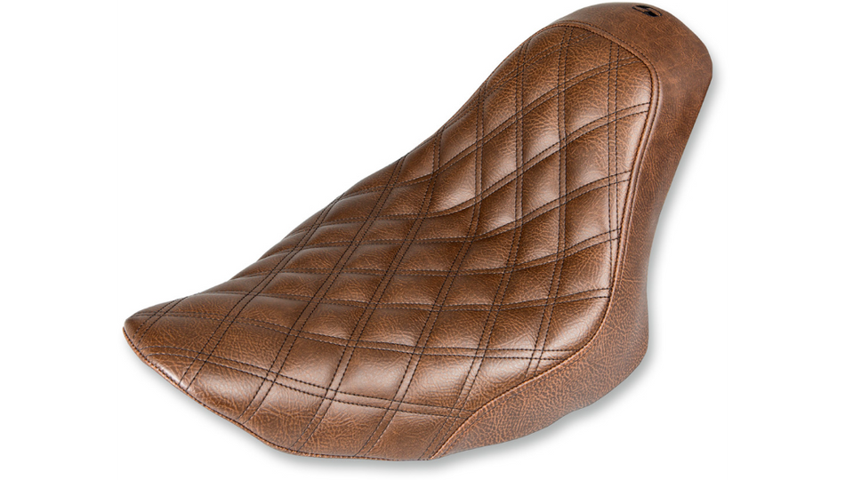 Saddlemen Renegade Lattice Stitch Solo Brown Seat 4 Harley 06-09 FXST 07-17 FLSTF/B