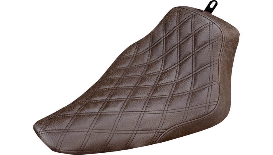 Saddlemen Renegade Lattice Stitch Solo Brown Seat 4 Harley 12-17 FLS 11-13 FXS