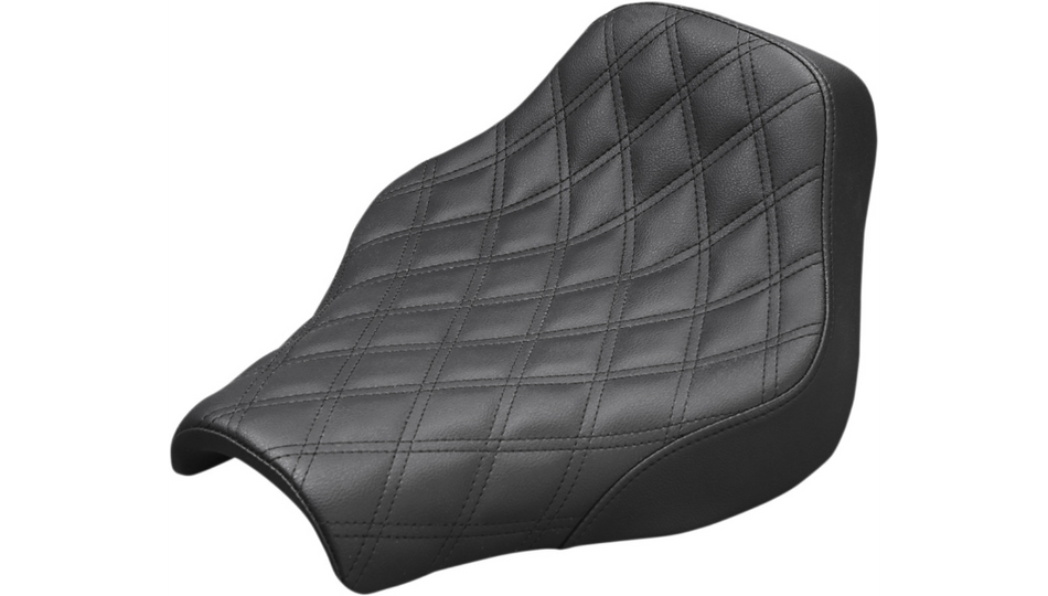 Saddlemen Renegade Lattice Stitch Solo Black Seat 4 Harley 18-23 FXBB/FXBBS