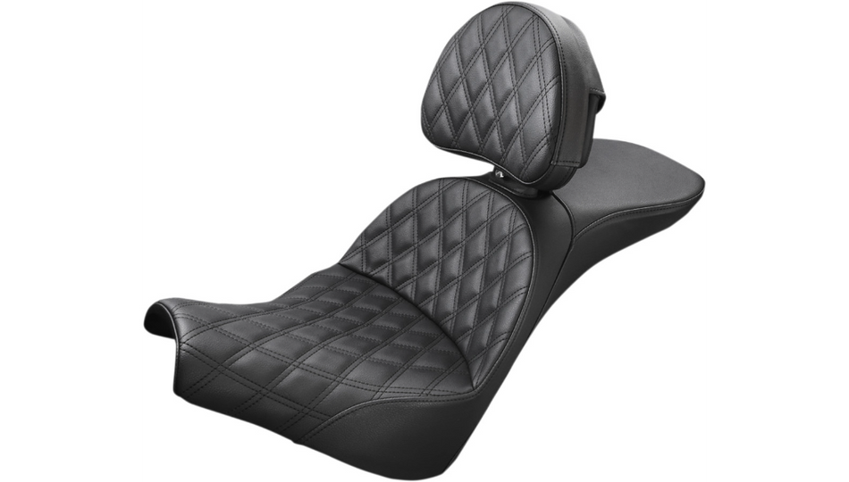 Saddlemen Explorer LS Touring Harley Seat W/ Backrest for 18-23 FXBB/S 818-30-030LS